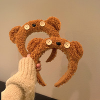 Despicable Me Minions Tim Bear Headband Anime Peripheral Cartoon Cute Face Wash Headband Kawaii Hair Accessories Gift Wholesale
