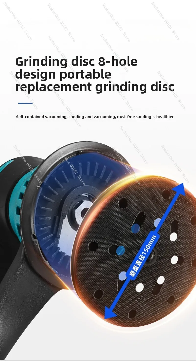 Eccentric Electric Grinder Brushless Sandpaper Machine Round Sand Sanding Machine