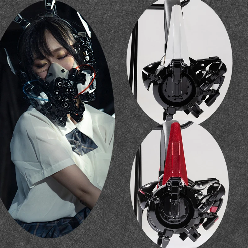 Games Bar Disc Jockey Ears Gothic Bluetooth Headset Cosplay Earphone Wireless Headdress Sci-Fi Technology Cyber Accessories