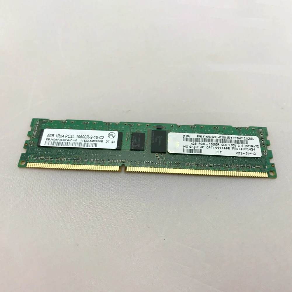 Серверная память 49Y1424 47J0145 49Y1406 для IBM 4 ГБ DDR3L 1333 МГц 1RX4 PC3L-10600R REG ECC RAM