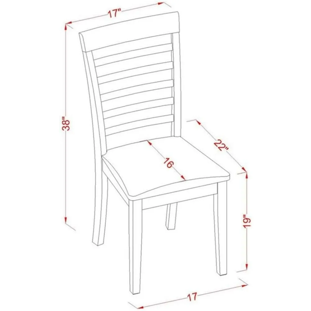 طقم طعام مكون من 3 قطع من East West Furniture: طاولة مستطيلة مع ورق متدلي وكرسيين من الكتان #6