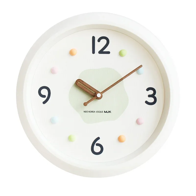 Modern Simple Wall Clock 12inch Cute Creamy Creative Clock Living Room Home Decoration Clock