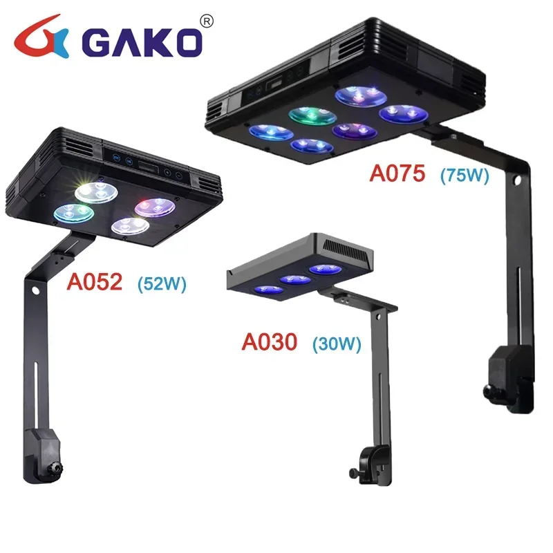 

GAKO 30W 52W 75W LED Aquarium Light Dimmable Full Spectrum For Coral Reef Grow Fish Tank LED light marine sea tank coral SPS LPS