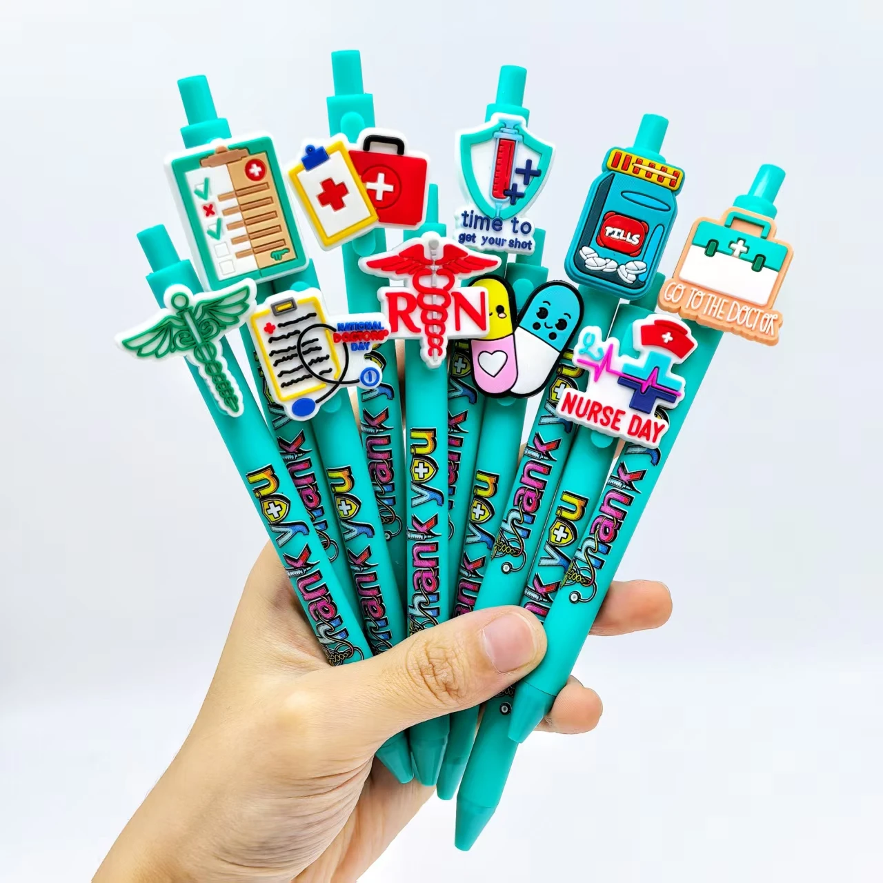 

5pcs/10pcs/12pcs/15pcs Medical and health-related theme medical pen, press medical ballpoint pen, Nurses' Day stationery pen
