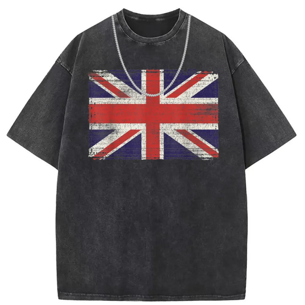 Union Jack T-Shirt Vintage Uk Chinese Style Sweatshirts For Men Father Day Tshirts Man Vintage Design Tshirt Long Sleeve Funky