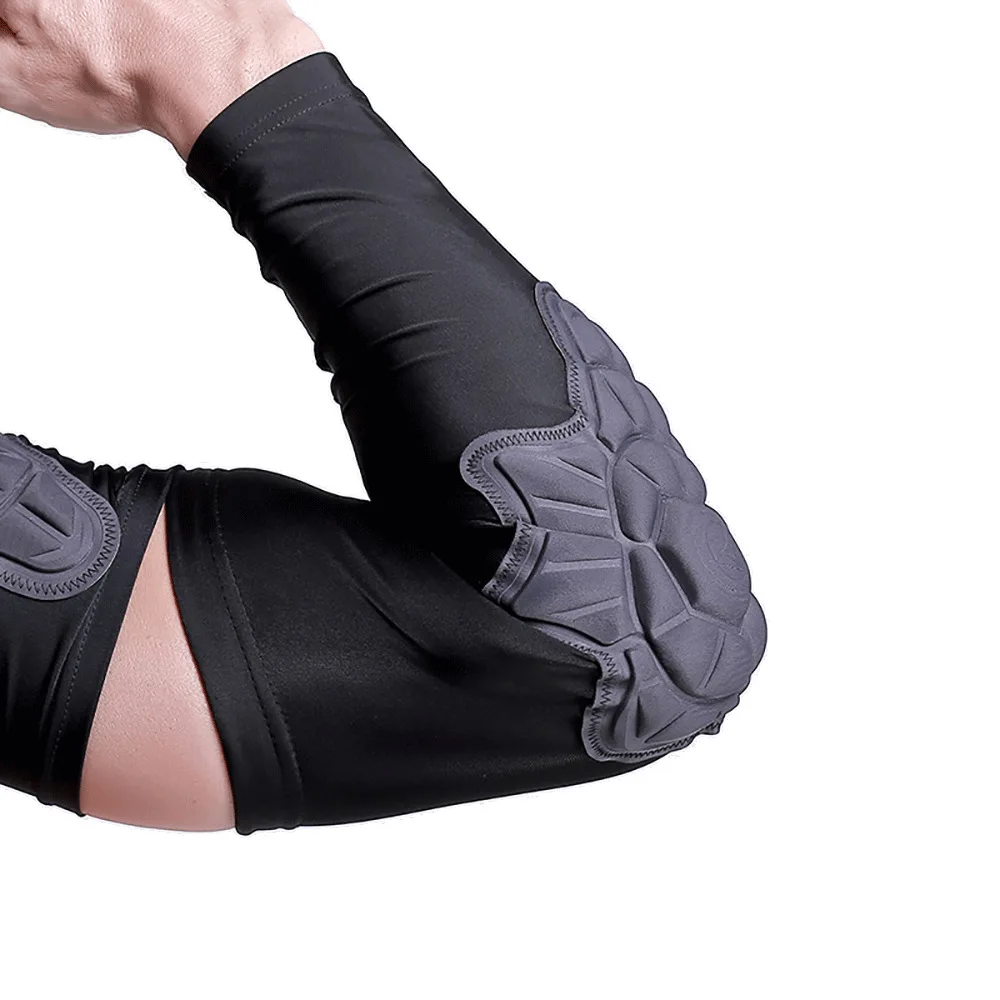 Schokbestendige Elleboogbeschermers Sport Arm Warmer Racen Motorfiets Fietsen Ijs Zijde Zonnebrandcrème Arm Mouw Crashproof Volleybal Elleboog Brace