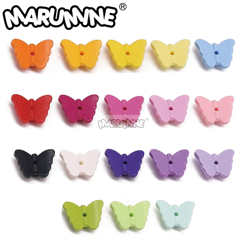 Marumine 100 SZT. Mini Klocki Motyle Motyw Owadów Zabawki dla Dzieci 80674 Dekoracja Ogrodowa DIY MOC Kreatywne Klocki Edukacyjne