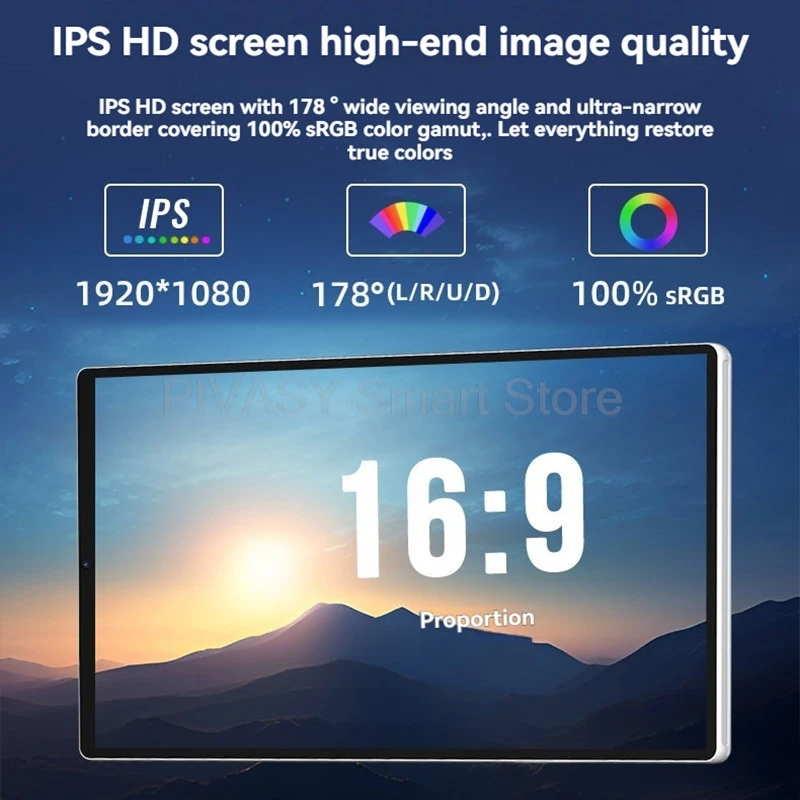 Touchscreen 21,5 Zoll Android 13 Systeme Smart TV 6000 mAh Batterieleistung 6 + 128 G Gerät Drehbarer beweglicher Monitor für Live-Fitnessstudio