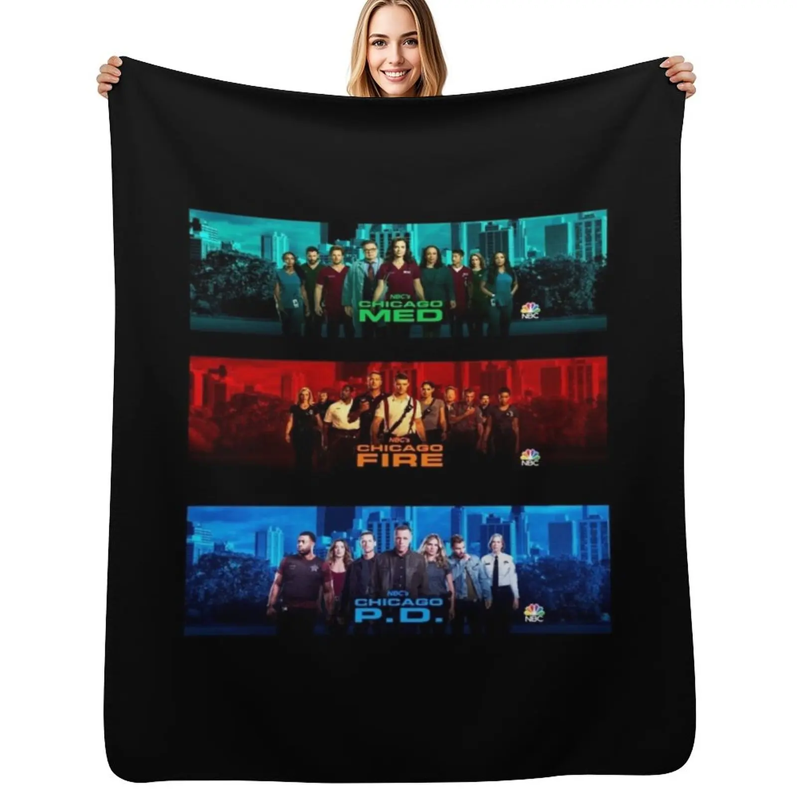 Chicago pd fire med Throw Blanket Soft Home Decor Blanket for Couch Bedroom