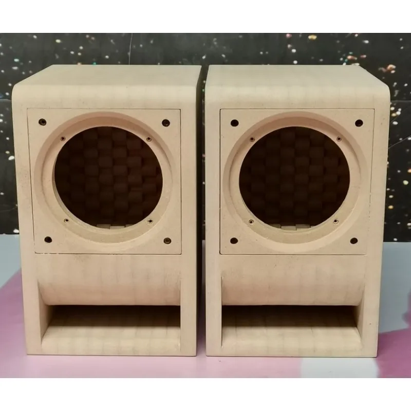 for  4 Inch Maze Wooden Speaker Box Bookshelf Stereo Empty Cabinet Pair