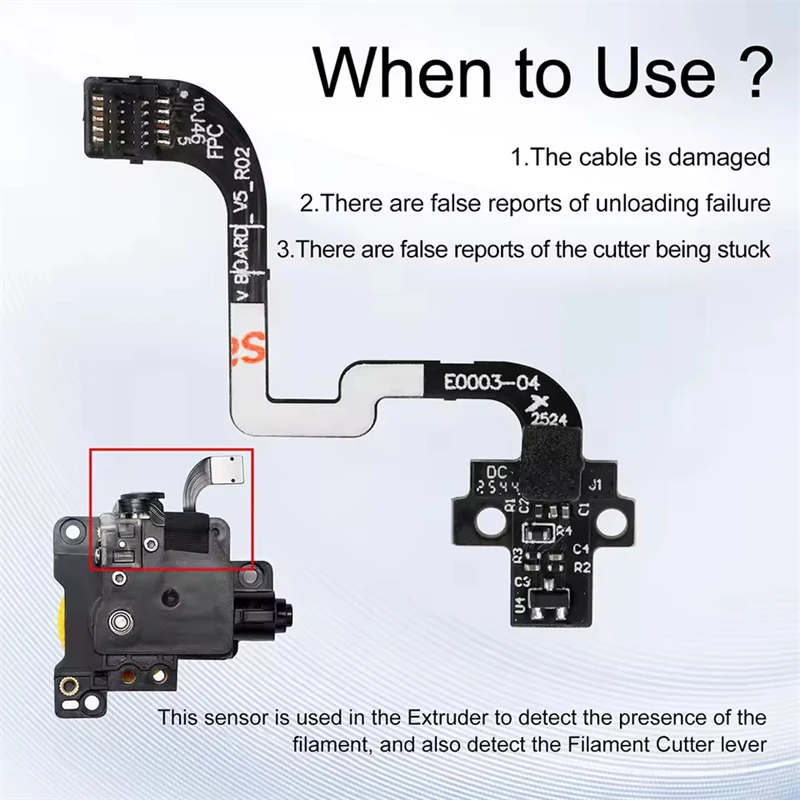 Hall Switch Board Assembly For Bambu Lab P1S P1P Extruder Filament Sensor Replacement Parts For Bambulab P1 Series 3D Printer
