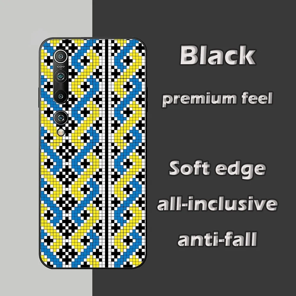 G-Ukraine Ornament Pattern Phone Case For Xiaomi 11 Redmi Note 11 5G 8T 9A 9 10T Note8Pro Note9 12SUltra Black Case