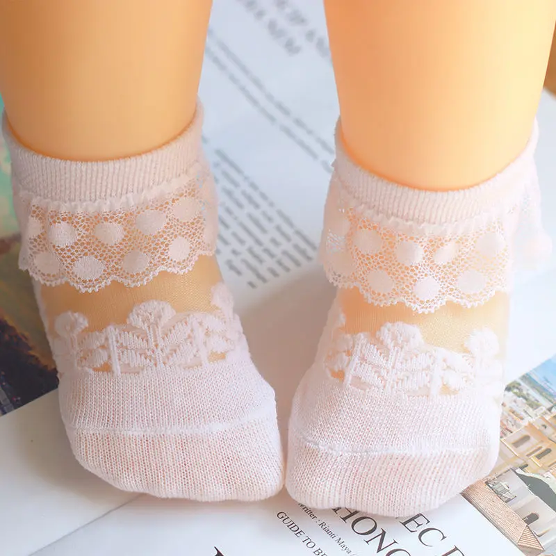 Baby Girls Kids Socks Summer Lace Ruffle Princess Children Ankle Short Breathable Cotton Toddler Dance Thin Sock