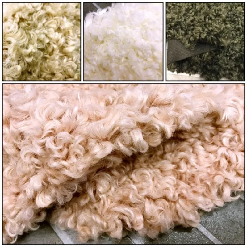 Roll Wool Woven Imitation Fur Fabric Goat Plush Cloth Handmade Diy Sewing for Clothing Shoes By The Meter Wholesale