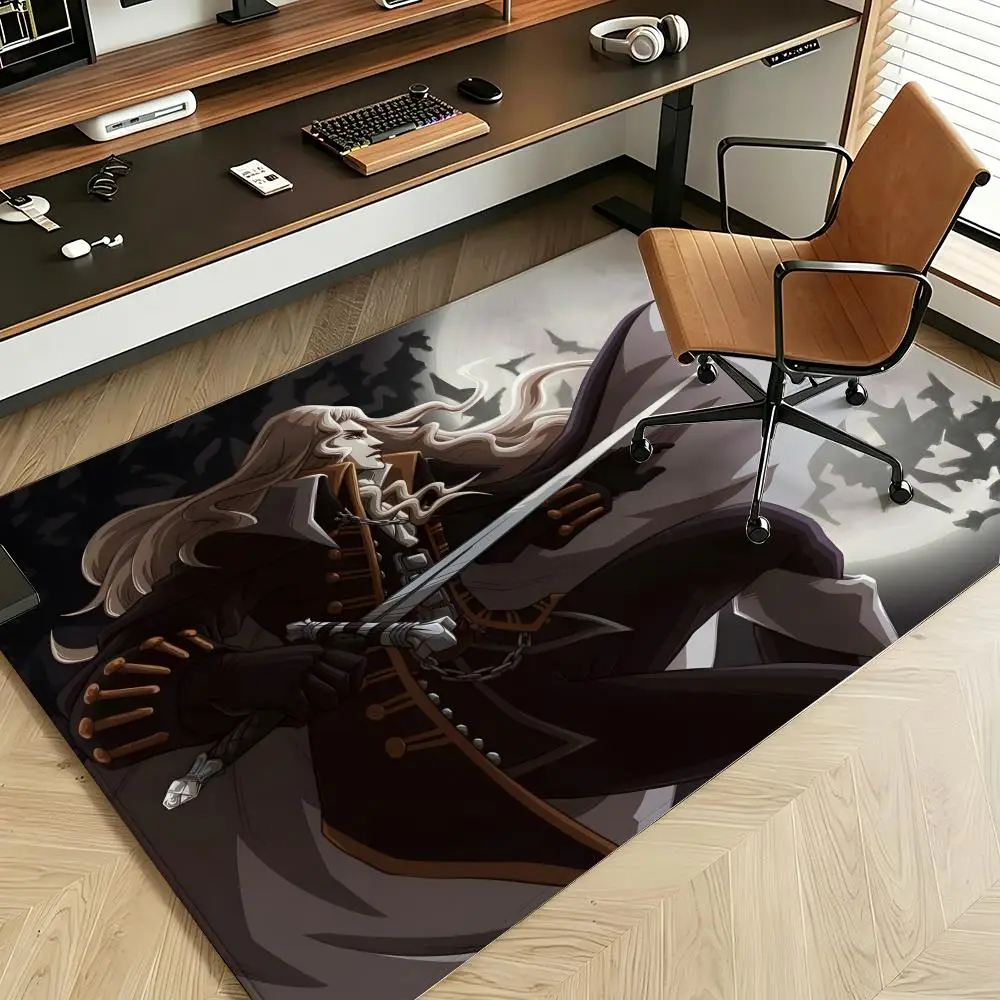 GameAnime C-Castlevania Floor Mat Soft Flannel Floor Mat  Suitable for Entryways, Living Rooms, Bedrooms, and Bathrooms