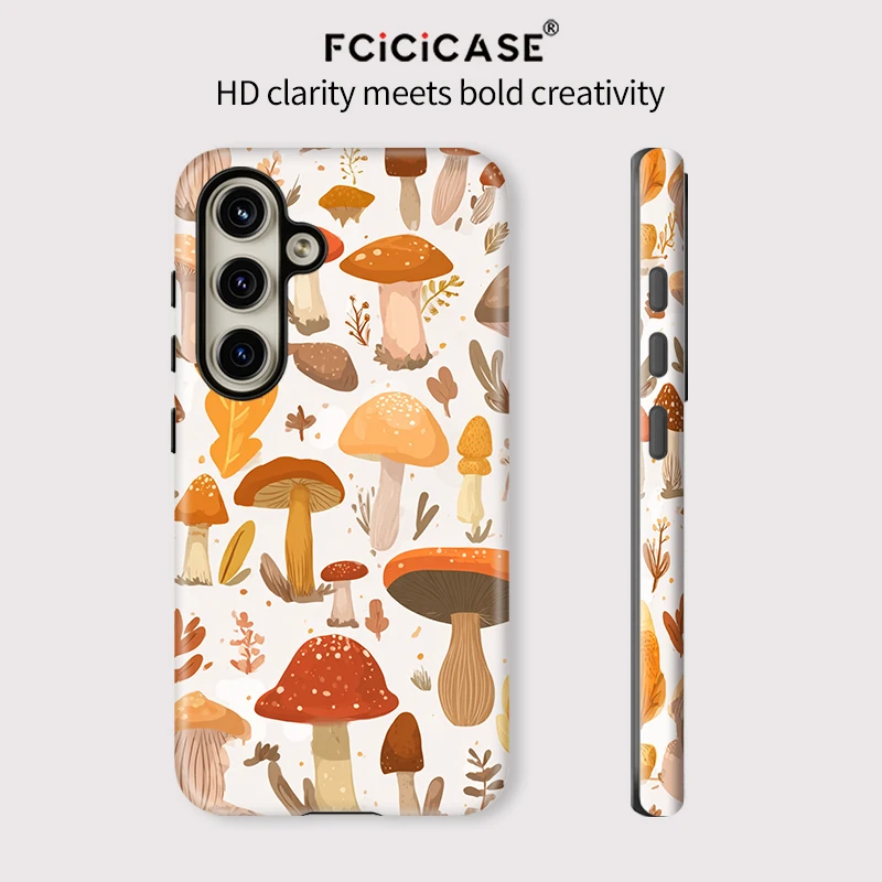 Fcicicase Custodia per telefono modello fungo per Samsung Galaxy A56 A 56 A26 Cover morbida acrilica opaca per Samsung A16 A26 A36 5G