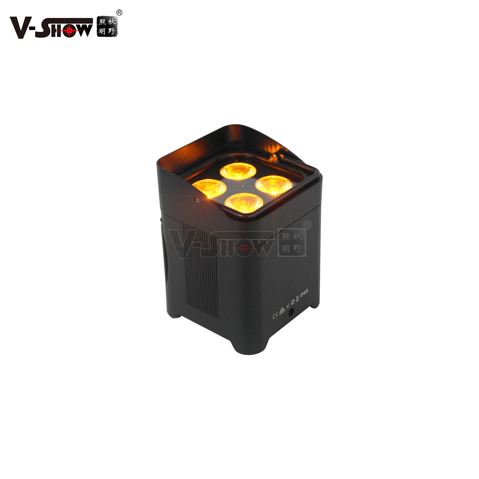 VSHOW 10pcs Light With Case Outdoor IP65 Waterproof Battery Wireless DMX Wifi Remote Led Wedding Uplight 4x18w RGBWAUV 6in1