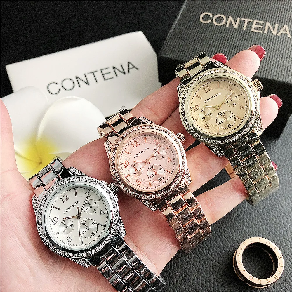 Women's Watch Top Brand Luxury Stainless Steel Rhinestone Quartz Wristwatch for Women Fashion Dress Ladies Clock Montre Femme