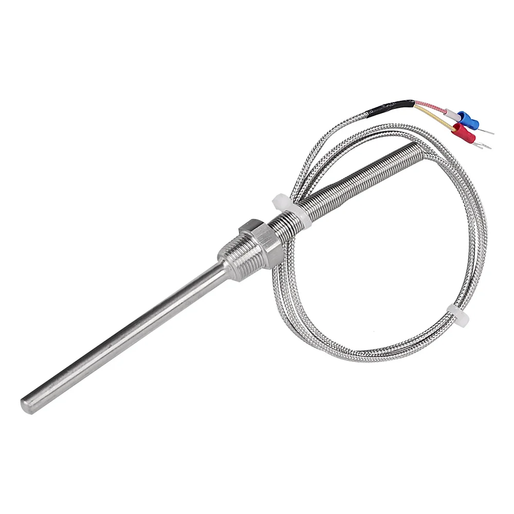 Thread PT3/8 10cm Stainless Steel Probe K Type Thermocouple Tube Temperature Controller 0-1300°CHigh Temperature Sensor