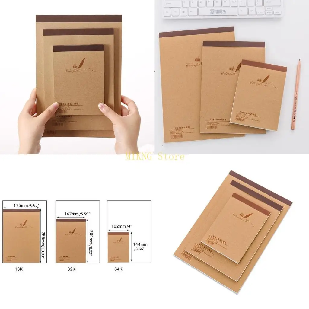 Drawing Pad Thick Blank Papers 3 Sizes for Student Children Adults Sketching best sale