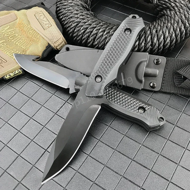 Venda quente faca de lâmina fixa de alta dureza 5cr13mov lâmina abs lidar com edc revestido faca de sobrevivência de resgate faca de pesca ao ar livre