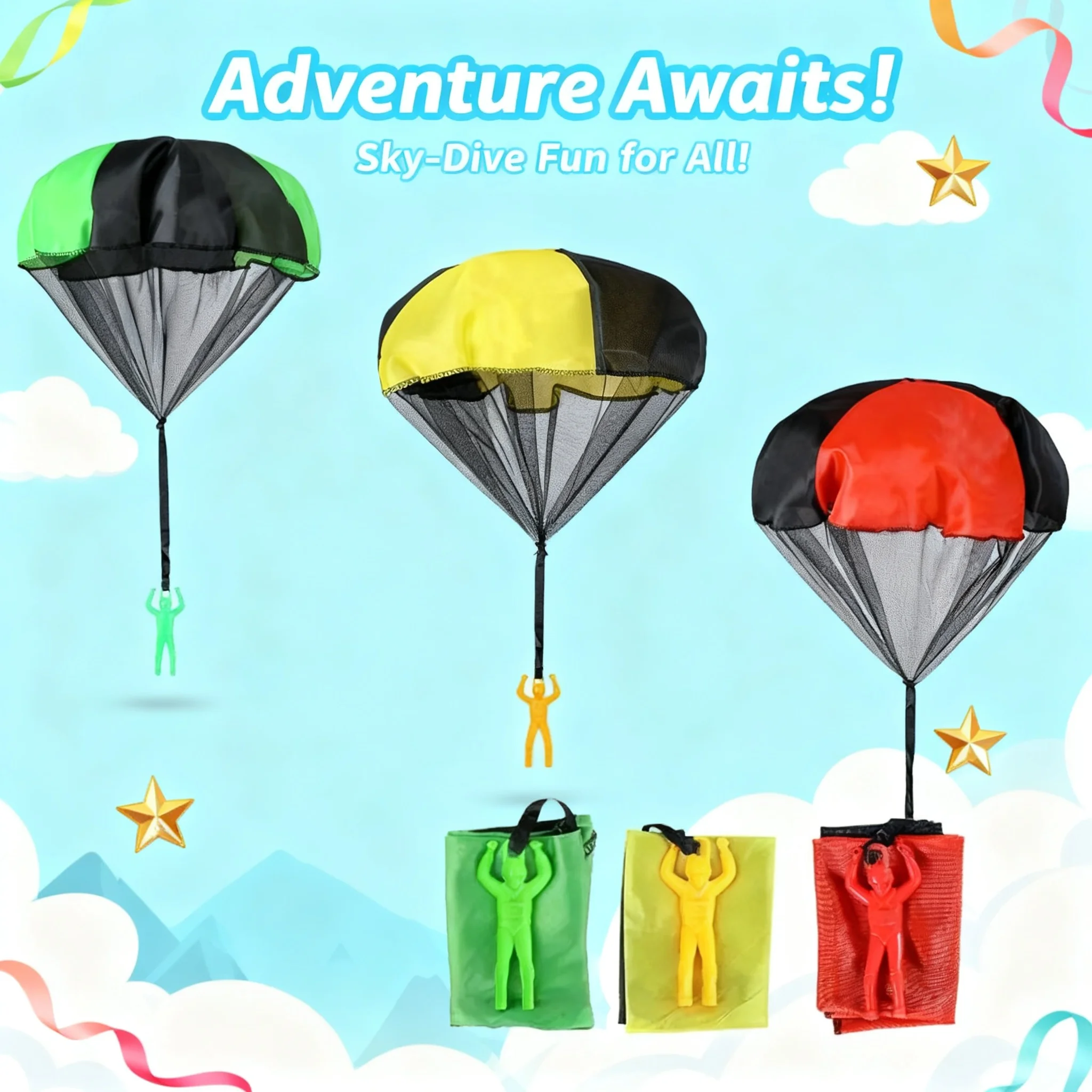 Kids Outdoor Gift Ideas - 120-128 characters: Outdoor Flying Parachute Toy