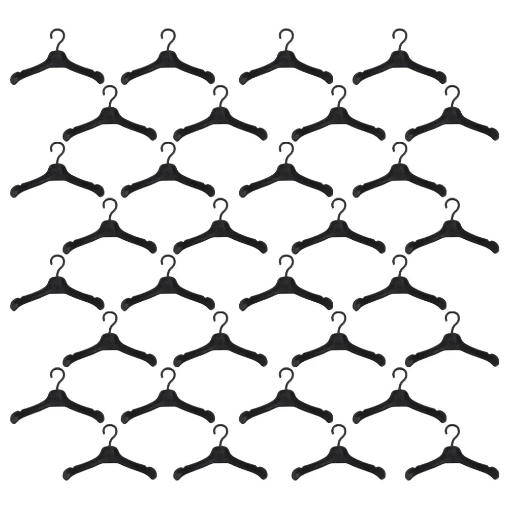 

100Pcs Miniature Coat Hangers Plastic Small Clothes Organizer for Dollhouse Wardrobe Display Outfit Closet Accessories