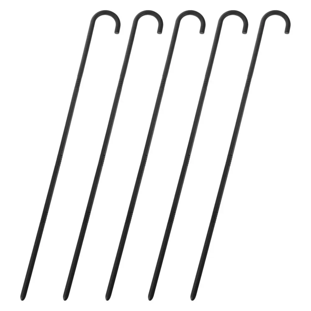 

5Pcs Black Costume Cane Magician Wand Prop Lightweight Plastic Detachable Halloween Stage 100cm Black Costume Cane