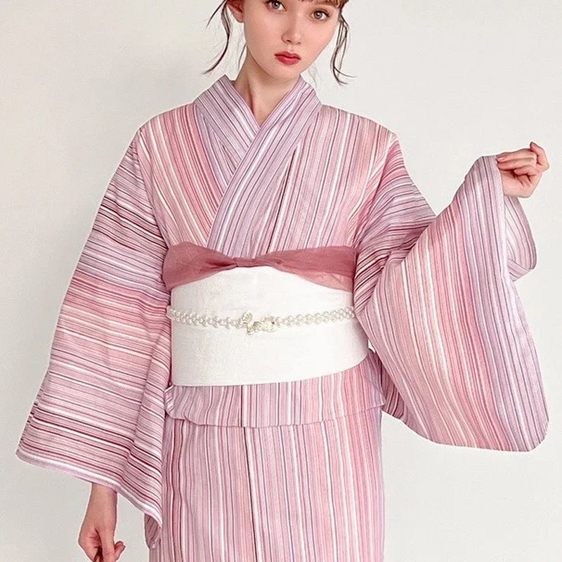 

Японское традиционное женское кимоно юката, ретро-одежда для фотосъемки, фейерверк, удобство путешествий, 2025 г., горячая распродажа