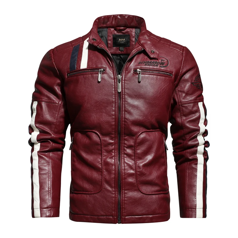 DIMUSI Winter Men's PU Jackets Casual Mens Vintage Moto Leather Motorcycle Jackets Fashion Male Biker Faux Leather Zipper Coats