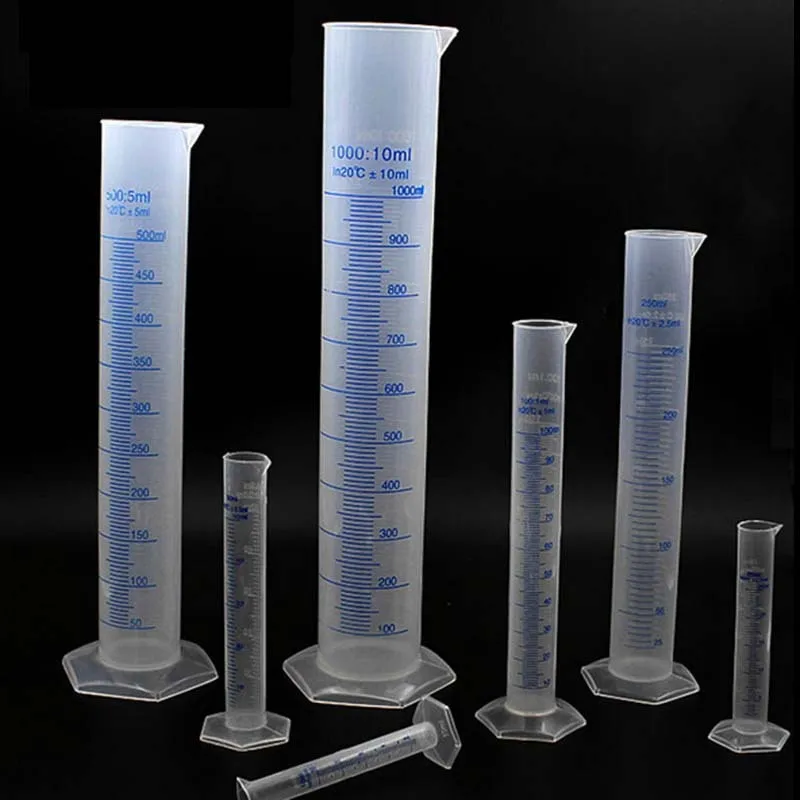 10/25/50/100/250ml Measuring Cylinder Laboratory Test Graduated Liquid Trial Tube Jar Toolchemistry