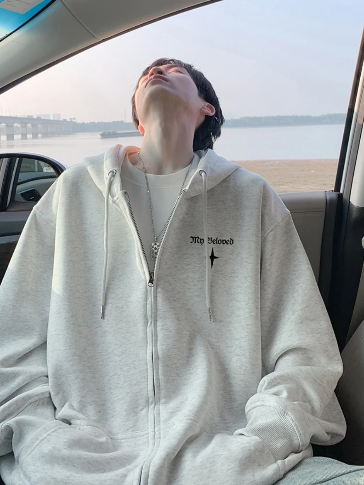 

Мужская толстовка-кардиган Ins Sle, большие размеры, 300 Pou, модная, осенне-зимняя новинка, на молнии, стандартный крой