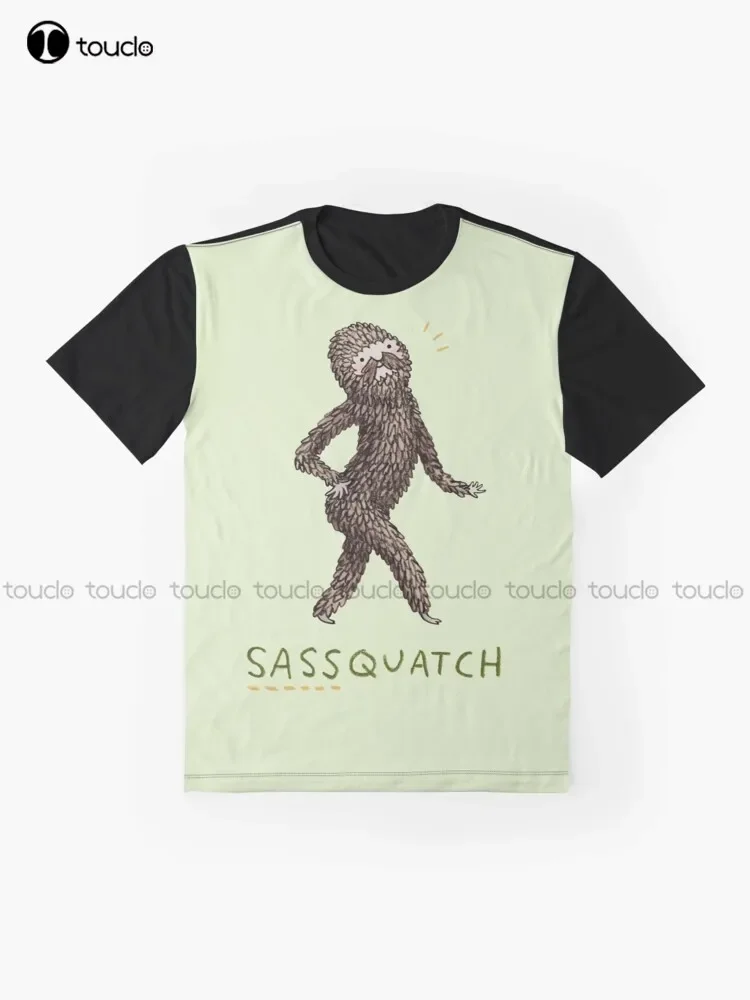 Sassquatch Bigfoot, Big, Foot Graphic T-Shirt Digital Printing Tee Shirts Streetwear Xxs-5Xl New Popular Unisex Christmas Gift