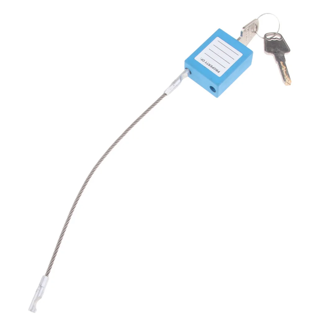 ステンレス鋼ケーブル安全南京錠ロックアウト分離ロック、7色ブルー