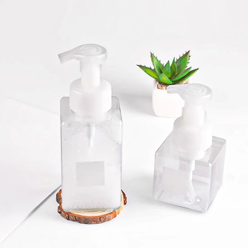 1PC Transparent Portable Square Hand Sanitizer Foam Press Type Sub-Bottle for Personal Hygiene Clear Foam Dispenser