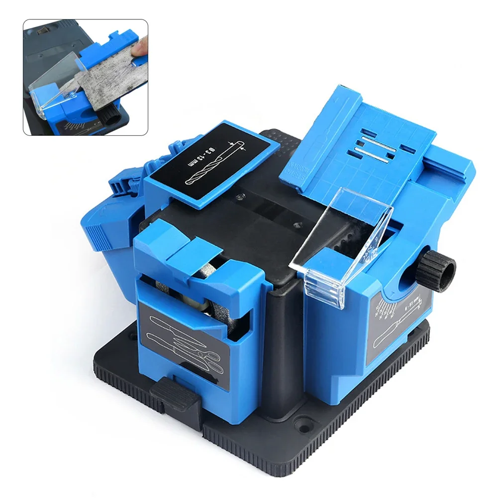 Drill Bit Sharpener Multifunction Electric Sharpener 220V-240V Drill Bit Sharpening Tools Angle Adjustable for Chisel/HSS Drill