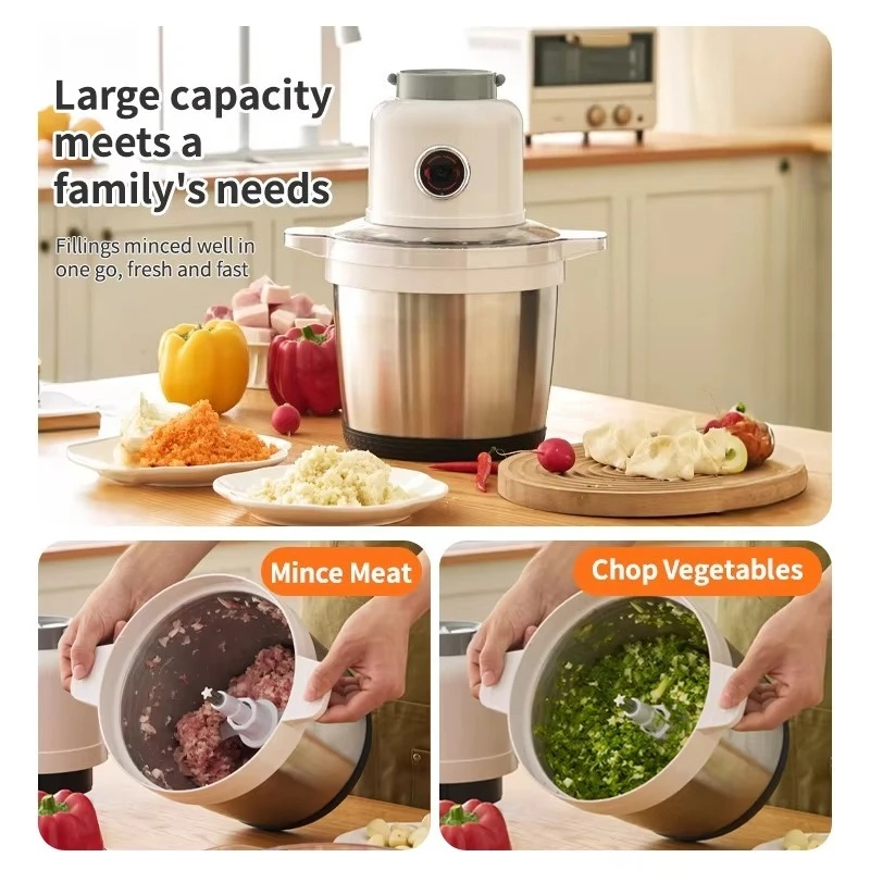 High Quality 8L 1000W  Kitchen Meat Grinder Vegetable Chopper