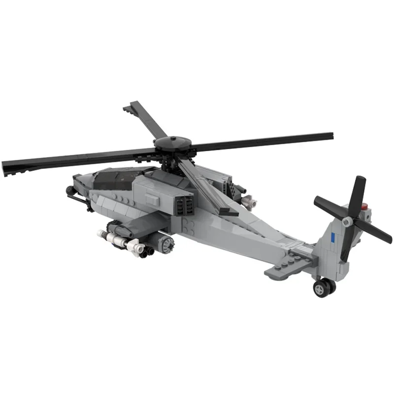 Military Series Model Moc Building Blocks Modular AH-65 Fighter Model Technology Modular Gifts Construstion DIY Assembly Toys