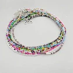 2mm Seed Beads Choker Necklace For Women Girls Colorfull Very Fine Beads Holiday Beach Bohemia Female Necklace Wholesale Price