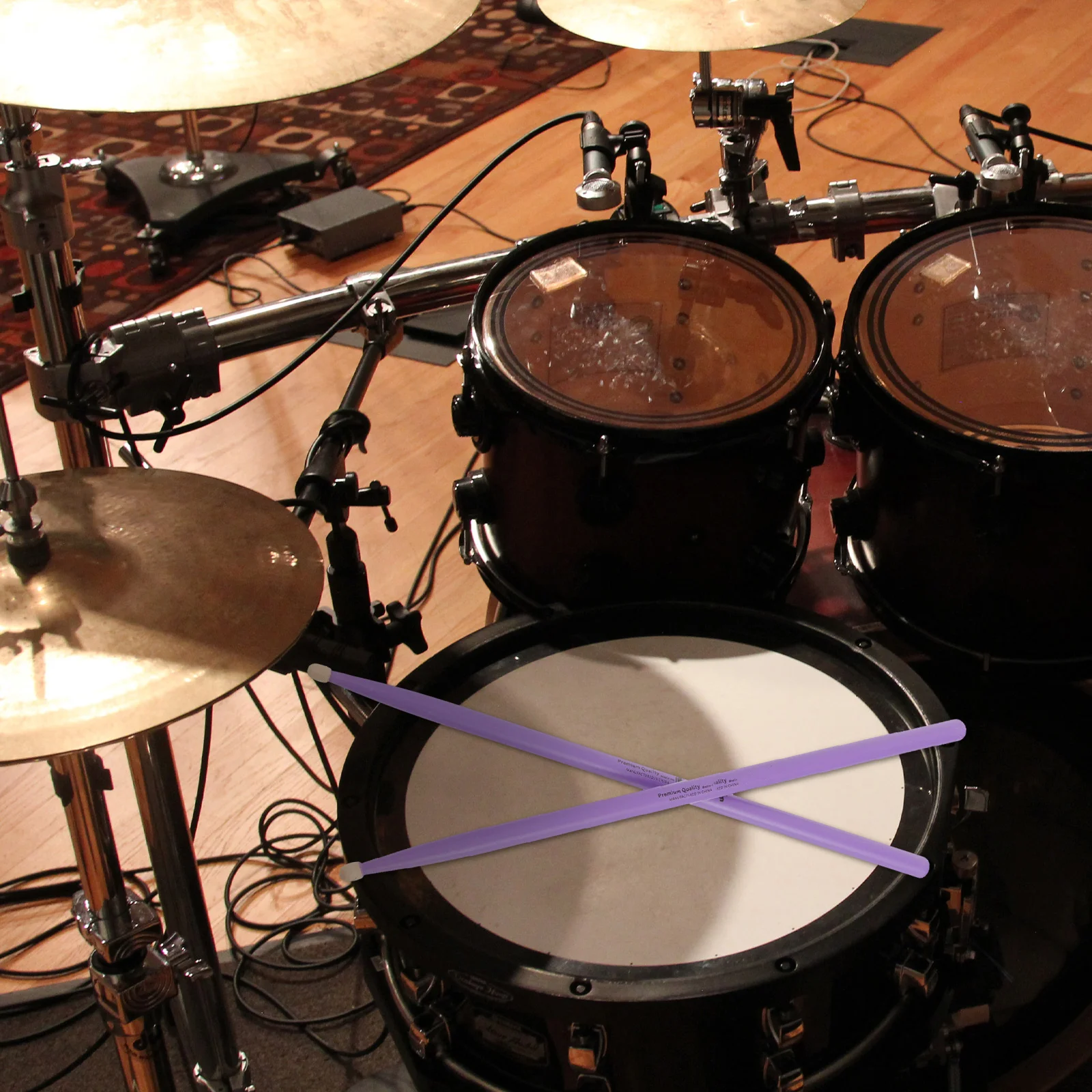 

2Pairs Maple Drumsticks for Percussion Instruments Excellent Gravity Balance Easy Carry Suitable for All Skill Levels Drum