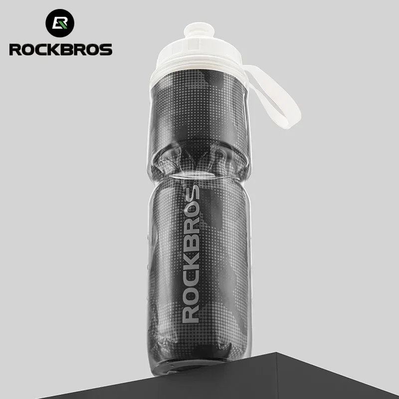 ROCKBROS Cycling Insulated Water Bottle 750ml PP5 Material Outdoor Sports Fitness Running Riding Camping Hiking Portable Kettle