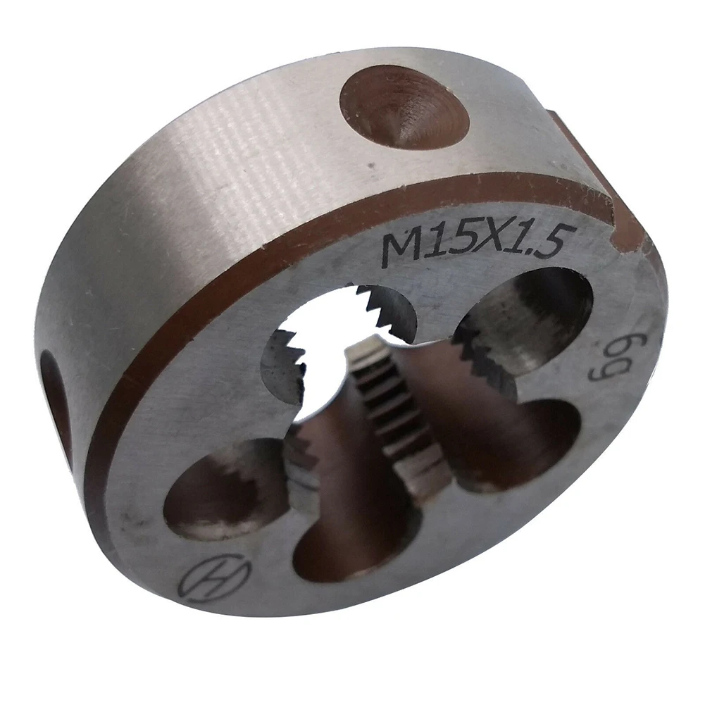 M15 X 0.5mm HSS Right Hand Thread Die 38mm OD Metric Pitch 15mm Steel Tool For Metalworking Drilling And Tapping Supplies