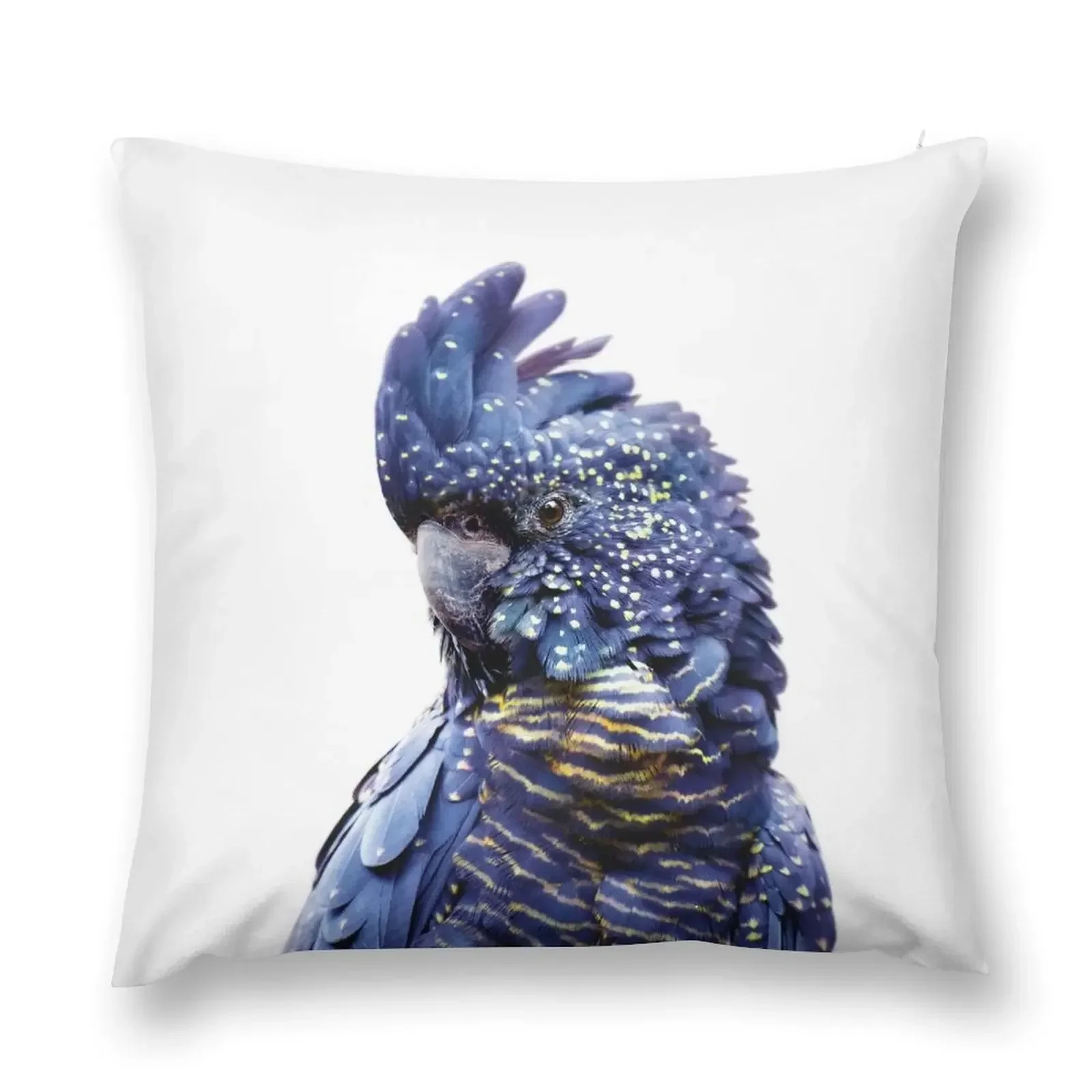 Black Cockatoo Throw Pillow Sitting Cushion Sofa Cushions Covers Couch Cushions pillow