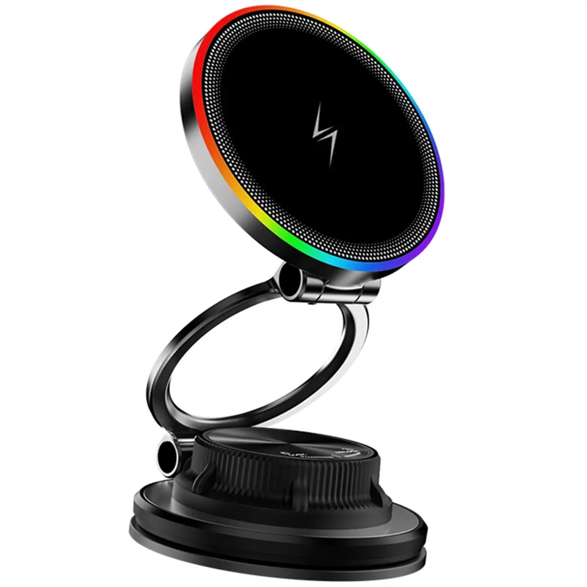 X14A& Car Mount Vacuum Magnetic Holder Foldable Strong Suction Stand 15W Fast Wireless Charging 360° Rotation Car Phone Holder