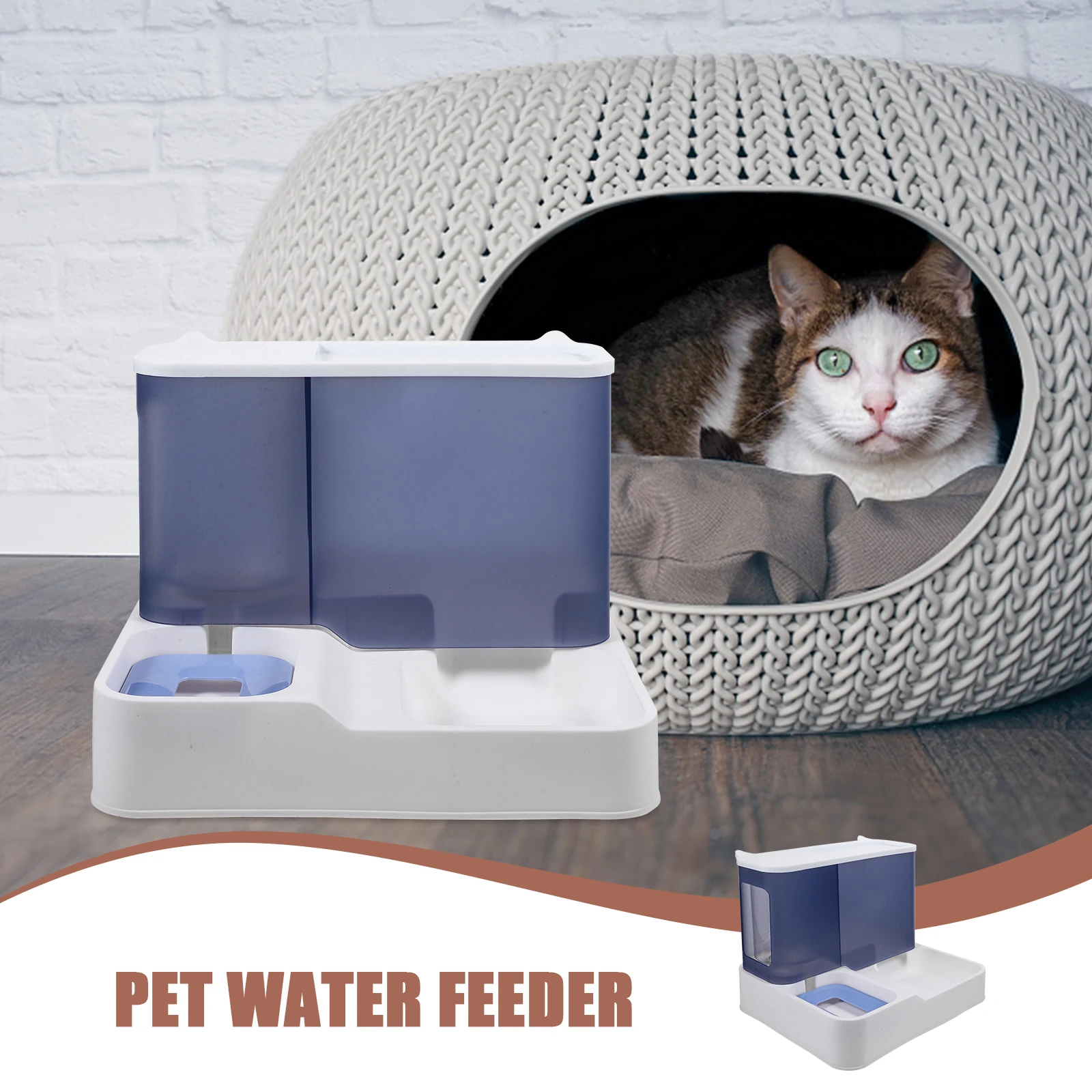 

1pc Drinking For Cat Dog Automatic Feeder Bowl Lightweight Durable Water Dispenser Bowl Easy Clean Large Capacity Pet Water