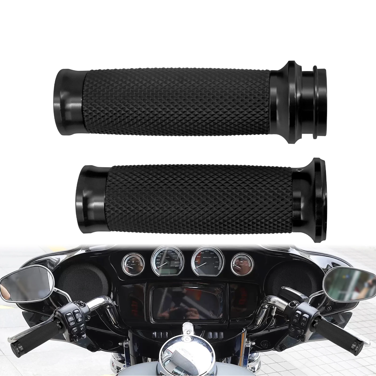 Motorrad Komfort 1-Zoll elektronische Gasgriffe für Harley Dyna Softail Touring Trike 08-25 TBW Nur EU-Lagerbestand