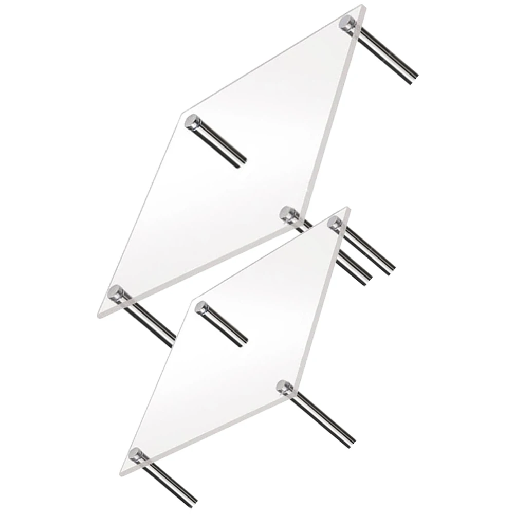 

2 pcs Cake Display Stand Acrylic Transparent 15cm 20cm Dessert Stand for Party Wedding Birthday Stable Storage Table Round Clear
