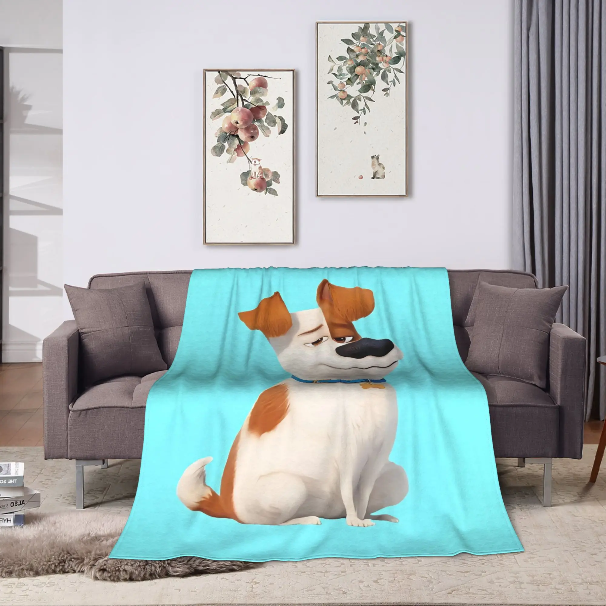 Warm Soft BlanketsKids Adult Travel The Secret Life of Pet Throw Blanket  Flannel Bedspread For Living Room Pattern Sofa Cover