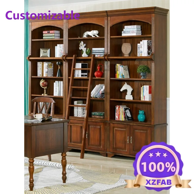 Factory Direct 2026 The study is freely combined, and the European-style large bookcase holds the bookcase.