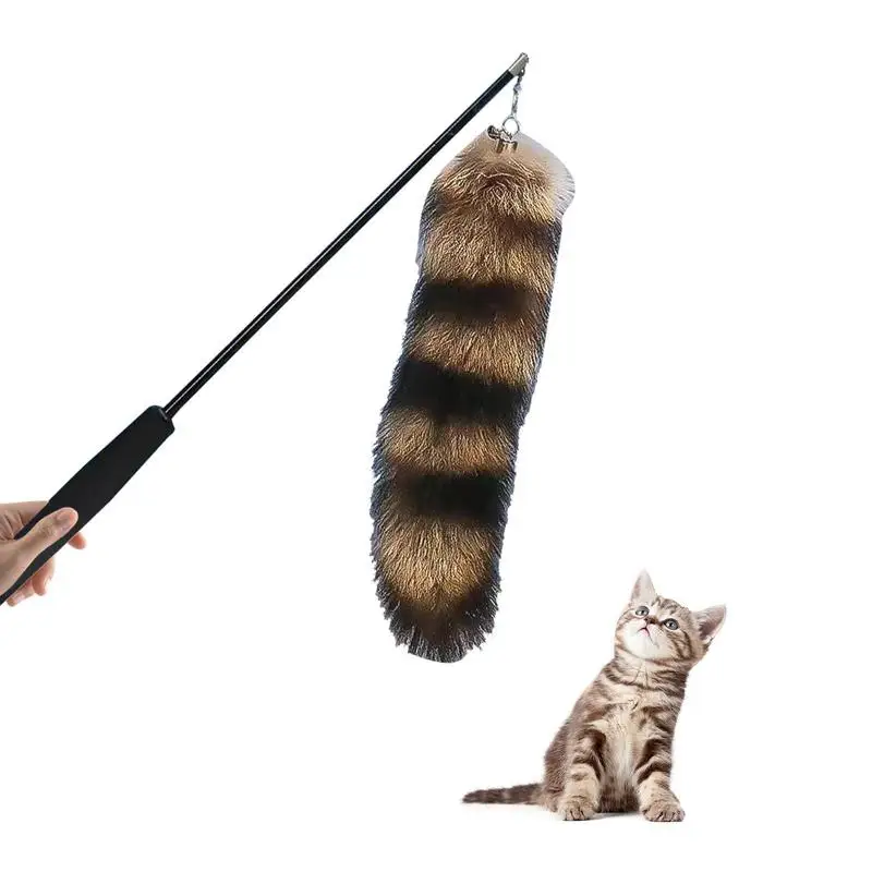 

Cat Toys Feather Toy Three-section Retractable Cat Wand Toy Teaser Funny Cats Interactive Toy Interactive Catcher Teaser And